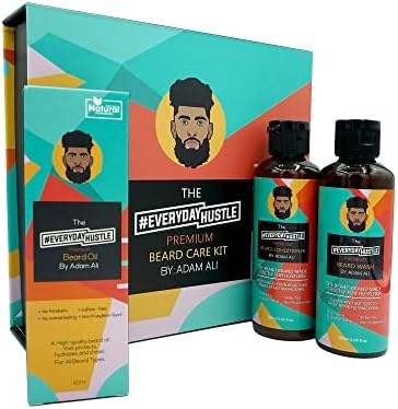 #EverydayHustle Complete Beard Care Kit for Men with Beard Shampoo, Beard Oil, Beard Conditioner