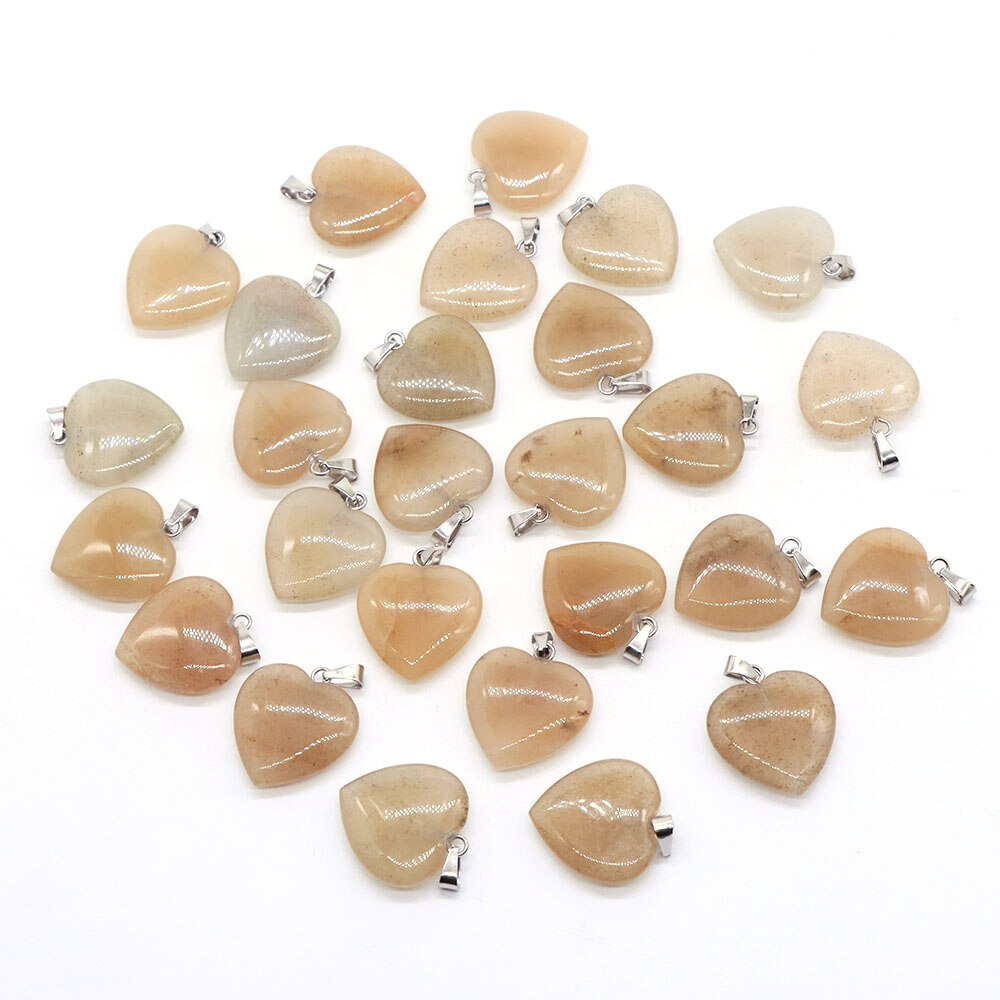 10PC/Set Natural Healing Gemstone Necklace Women Charm Jewelry 16mm