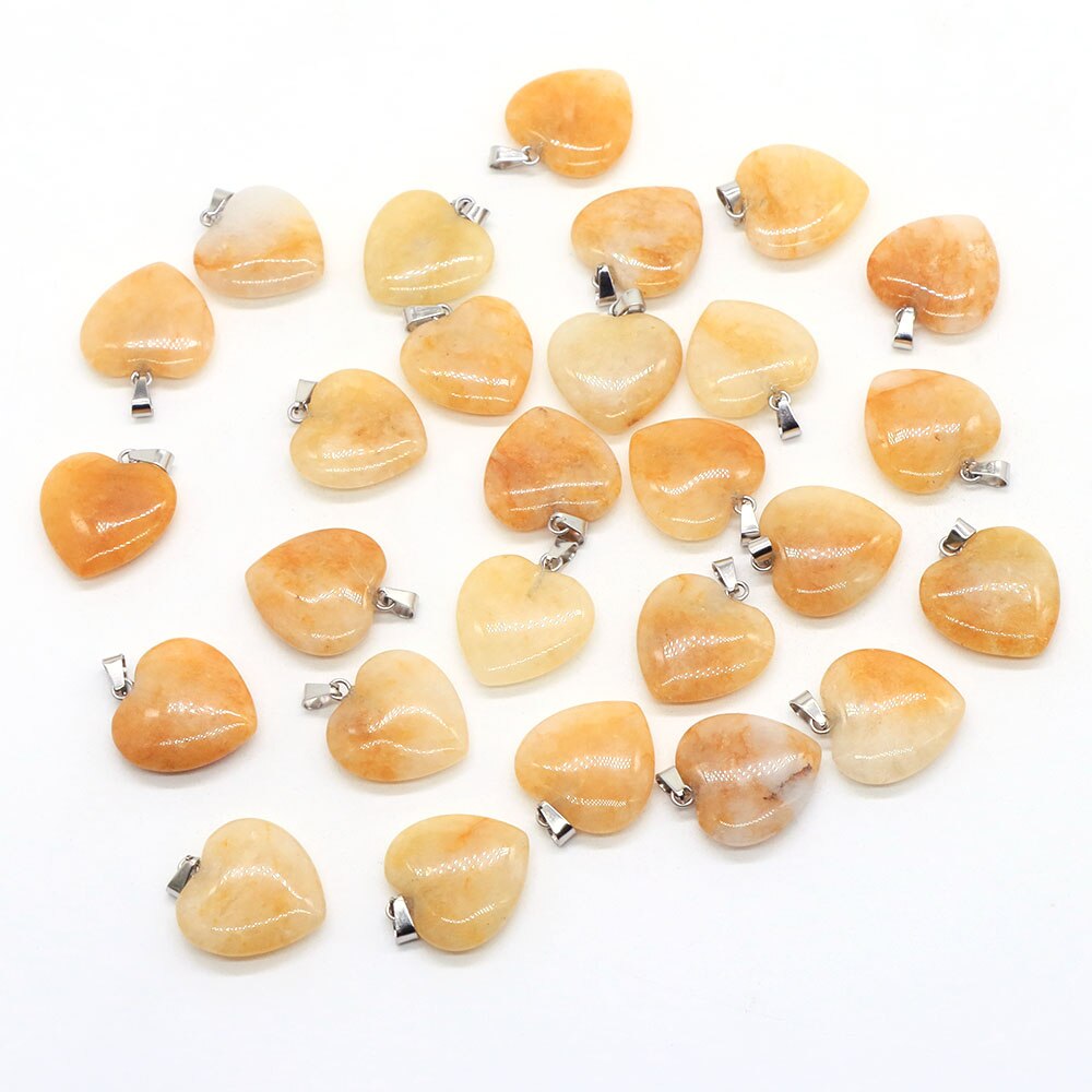 10PC/Set Natural Healing Gemstone Necklace Women Charm Jewelry 16mm