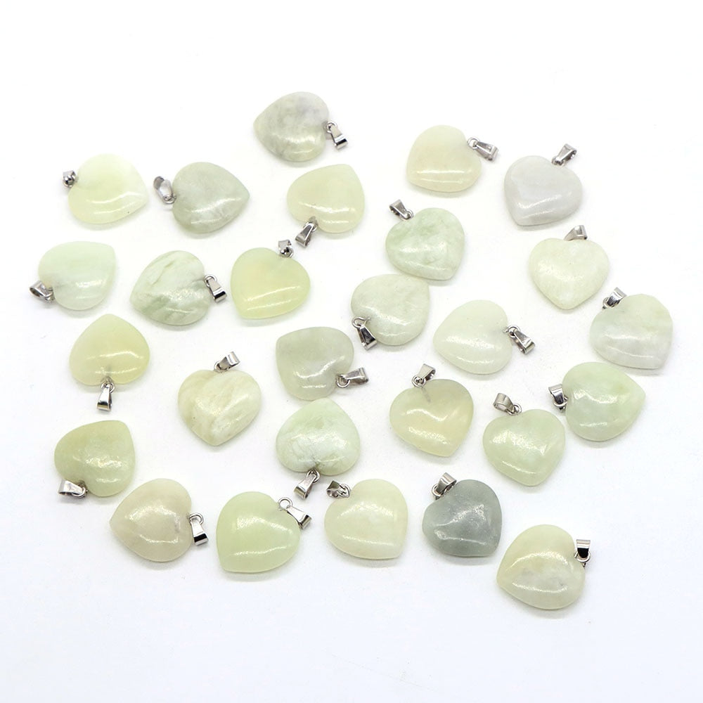 10PC/Set Natural Healing Gemstone Necklace Women Charm Jewelry 16mm