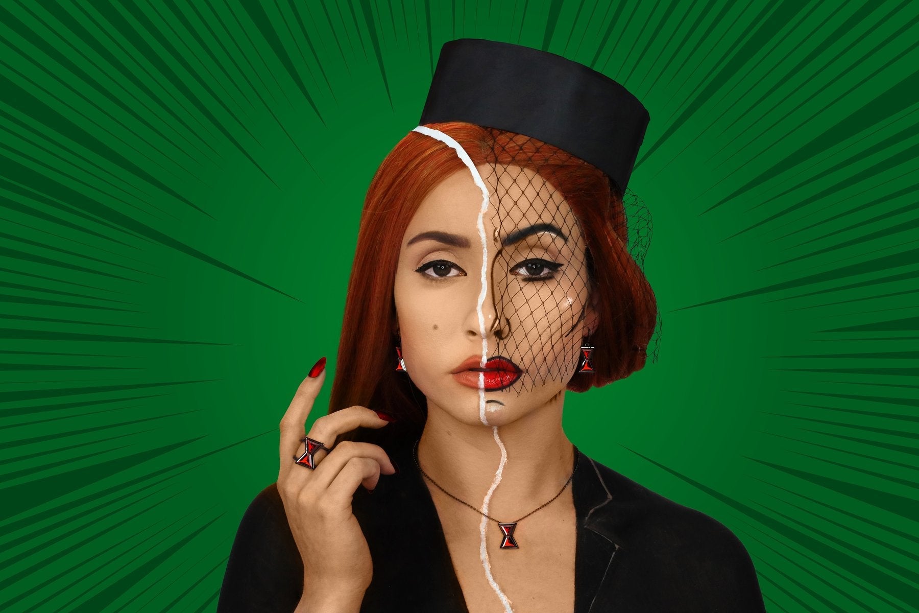 *Clearance!* Black Widow (Marvel) Hourglass Ring by RockLove